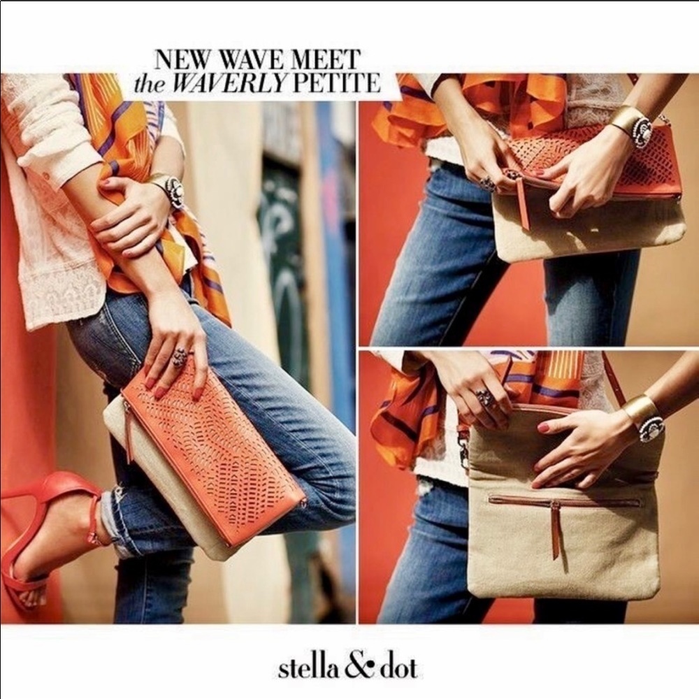 ⛱️🔥Stella & Dot - Orange Waverly Bag - Picture 2 of 5